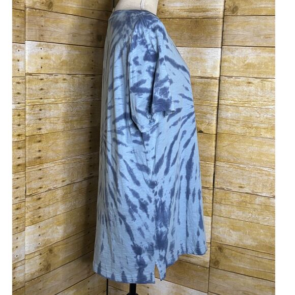 PINK VICTORIA'S SECRET TIE DYE COTTON CASUAL EVERYDAY WEAR POCKET T-SHIRT LARGE - Picture 2 of 3